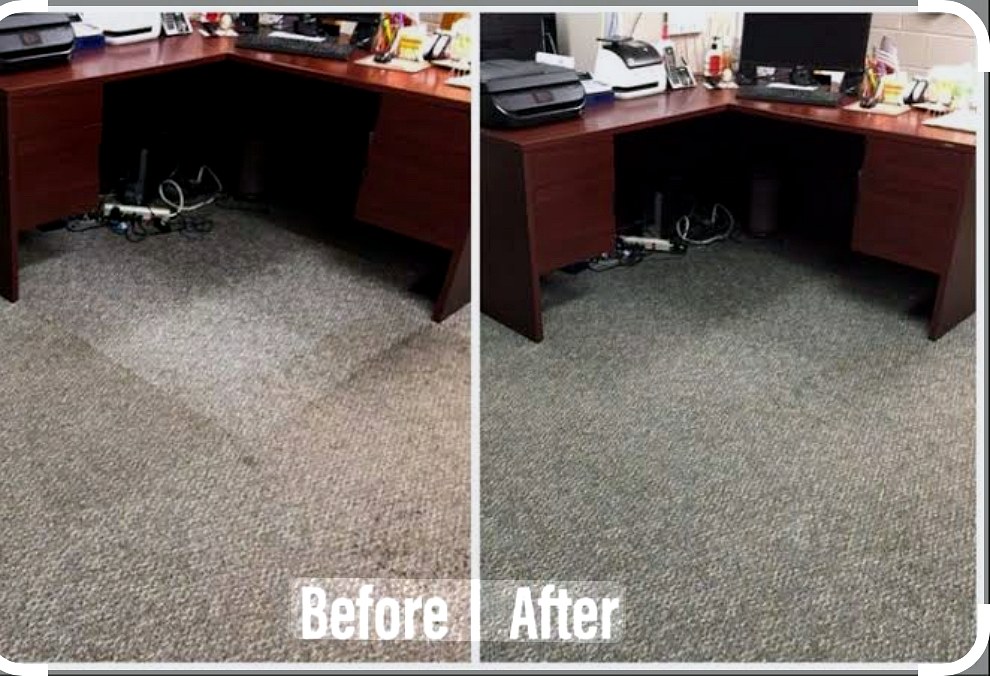 Office before and after cleaning